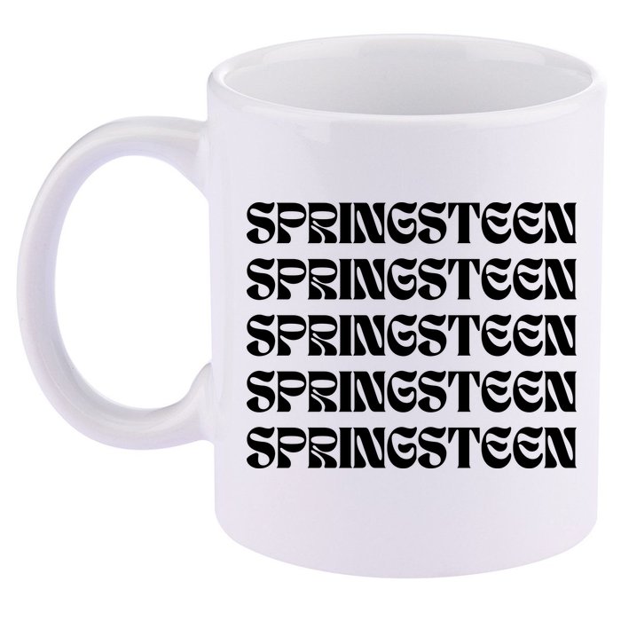 Retro Springsteen Music 11oz C Handle Ceramic Mug