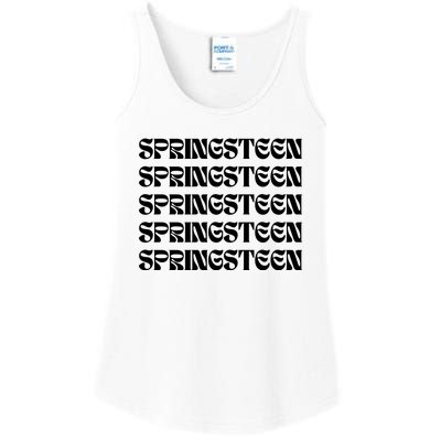 Retro Springsteen Music Ladies Essential Tank