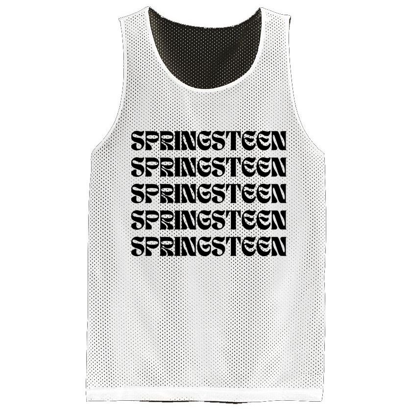 Retro Springsteen Music Mesh Reversible Basketball Jersey Tank