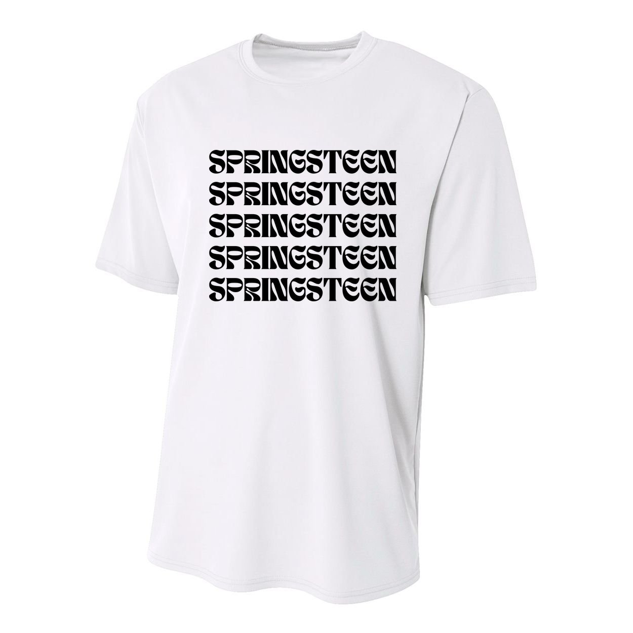 Retro Springsteen Music Youth Performance Sprint T-Shirt