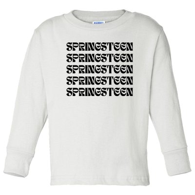 Retro Springsteen Music Toddler Long Sleeve Shirt