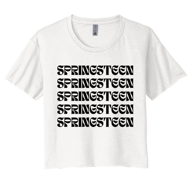 Retro Springsteen Music Crop Top