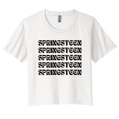 Retro Springsteen Music Women's Crop Top Tee