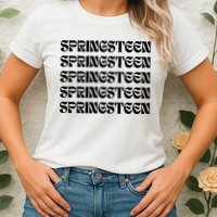 Retro Springsteen Music Womens T-Shirt