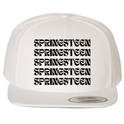Retro Springsteen Music Wool Snapback Cap