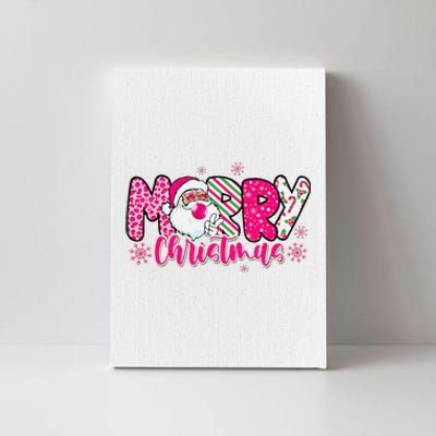 Retro Santa Merry Christmas Blowing Bubble Xmas Canvas