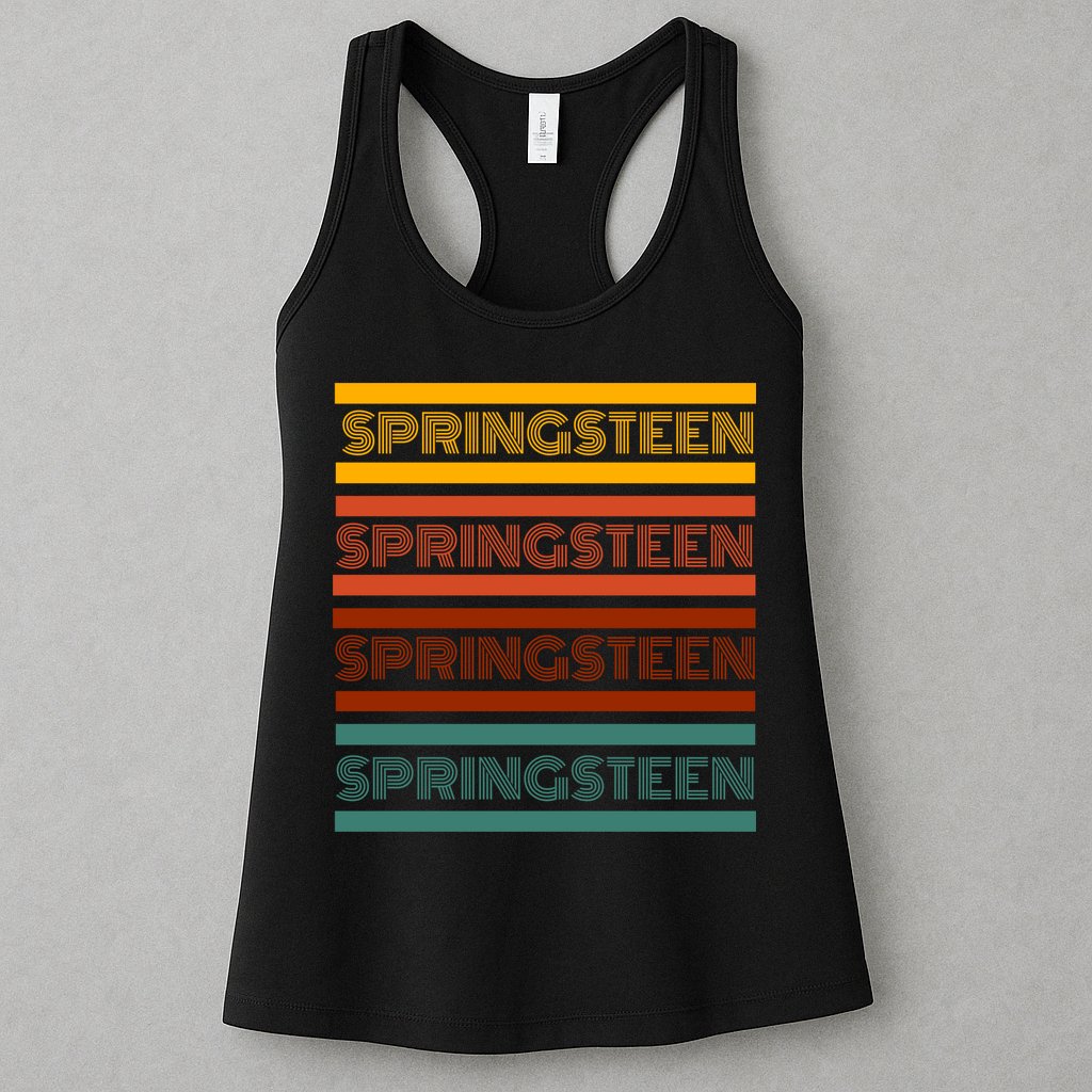 Retro Springsteen Music Womens Tank Top