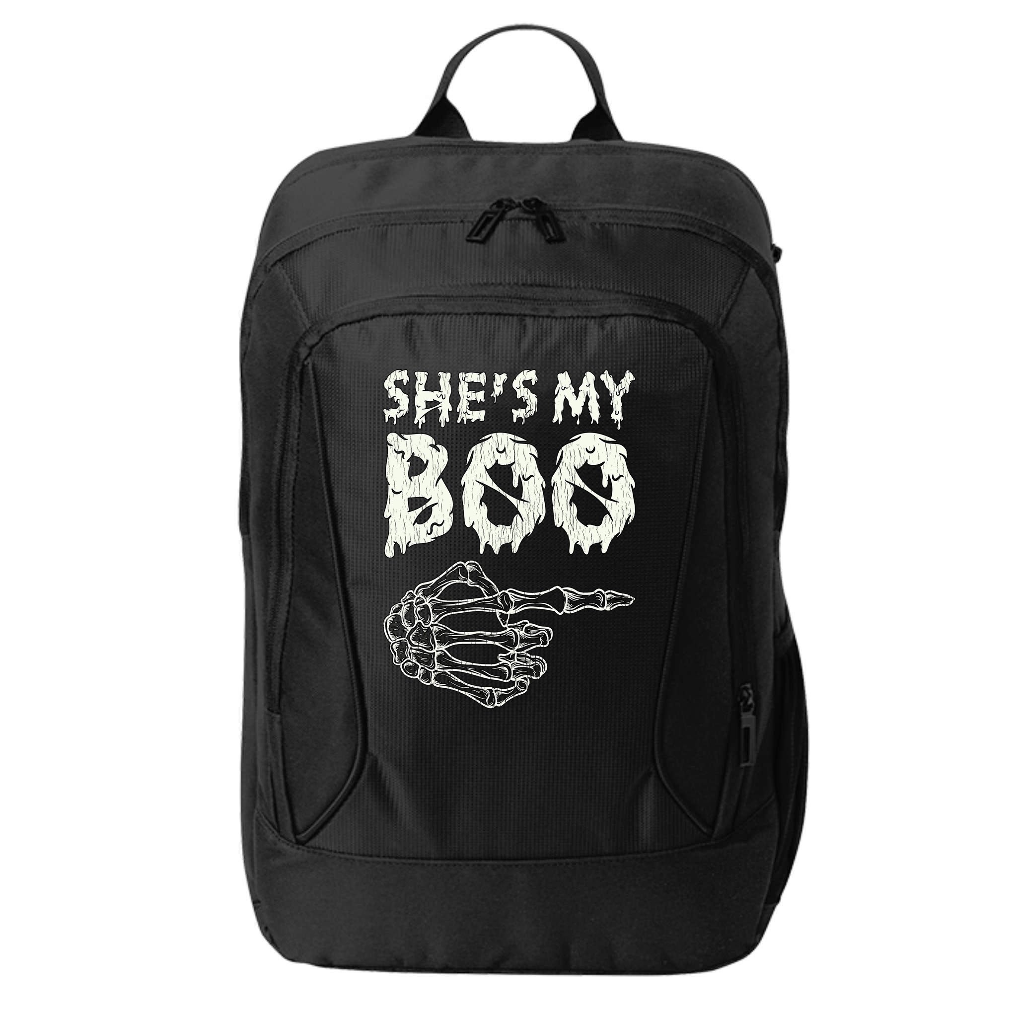 Retro She My Boo Couples Halloween For Her Matching Costume Gift City Backpack