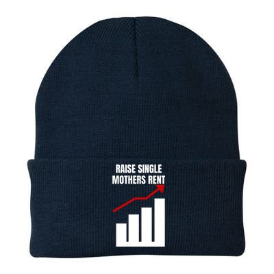 Raise Single Mothers Rent Funny Mom Single Parent Knit Cap Winter Beanie