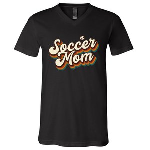 Retro Soccer Mom Graphic - Soccer Mom V-Neck T-Shirt