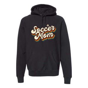 Retro Soccer Mom Graphic - Soccer Mom Premium Hoodie