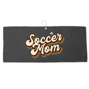 Retro Soccer Mom Graphic - Soccer Mom Large Microfiber Waffle Golf Towel