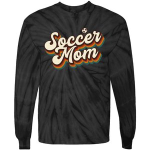 Retro Soccer Mom Graphic - Soccer Mom Tie-Dye Long Sleeve Shirt