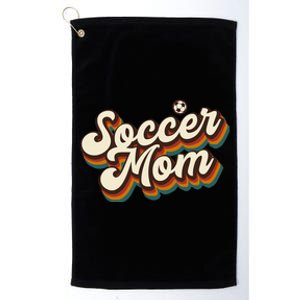 Retro Soccer Mom Graphic - Soccer Mom Platinum Collection Golf Towel