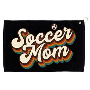 Retro Soccer Mom Graphic - Soccer Mom Grommeted Golf Towel