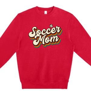 Retro Soccer Mom Graphic - Soccer Mom Premium Crewneck Sweatshirt