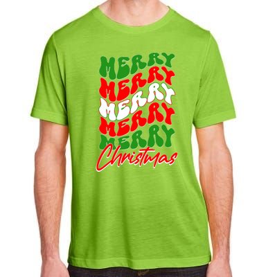 Retro Style Merry Christmas Adult ChromaSoft Performance T-Shirt