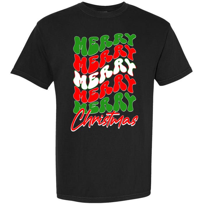 Retro Style Merry Christmas Garment-Dyed Heavyweight T-Shirt