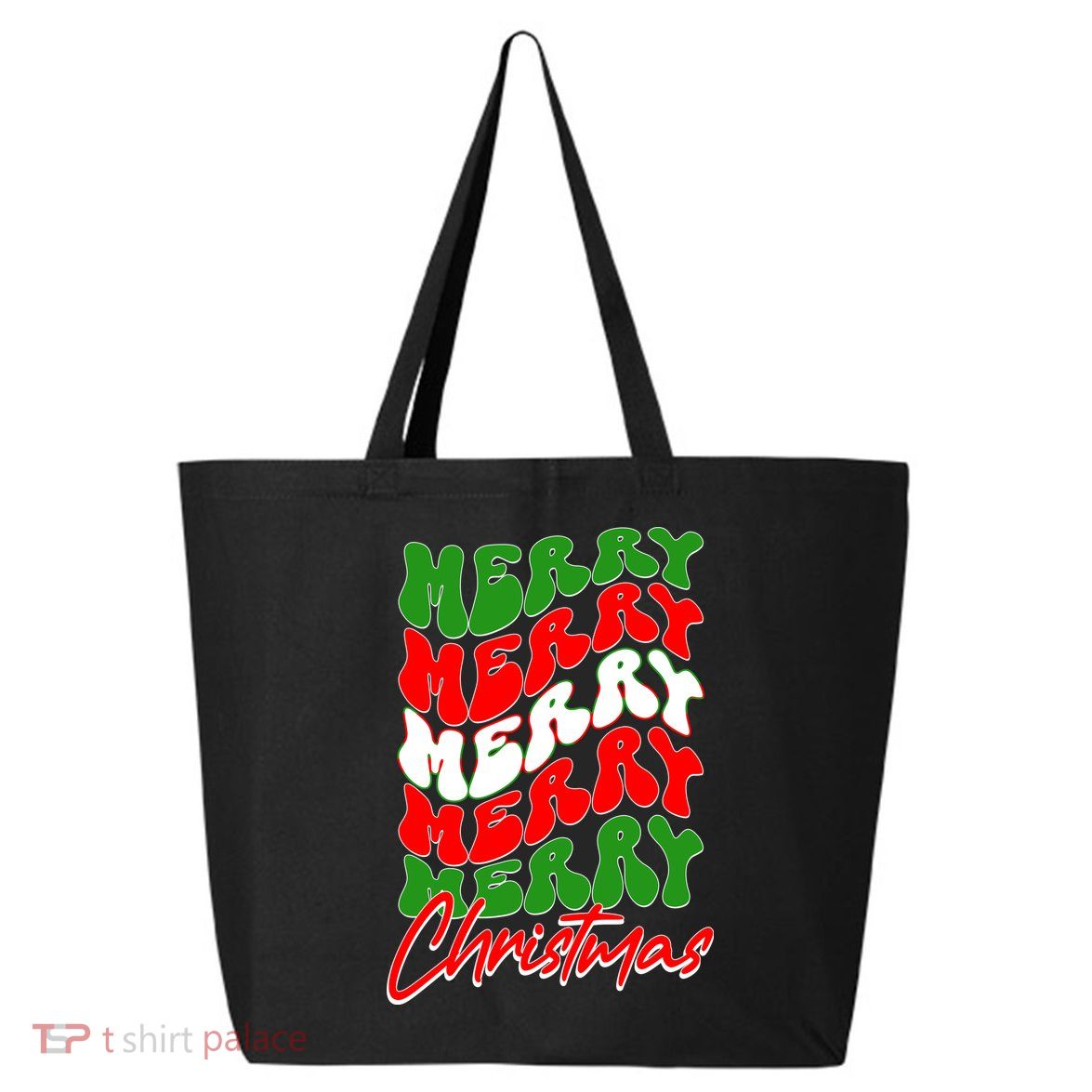 Retro Style Merry Christmas 25L Jumbo Tote