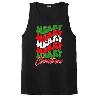 Retro Style Merry Christmas PosiCharge Competitor Tank