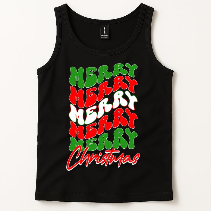 Retro Style Merry Christmas Tank Top