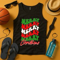 Retro Style Merry Christmas Tank Top