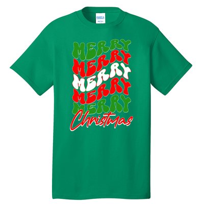 Retro Style Merry Christmas Tall T-Shirt