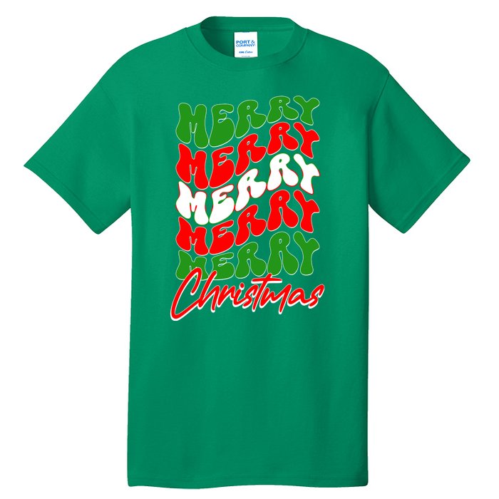 Retro Style Merry Christmas Tall T-Shirt