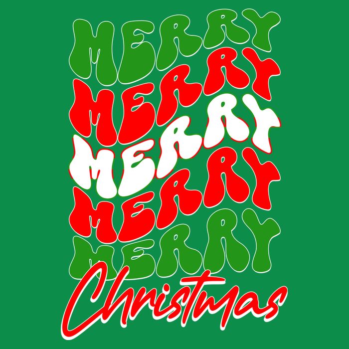 Retro Style Merry Christmas Button
