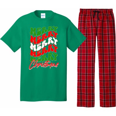 Retro Style Merry Christmas Pajama Set