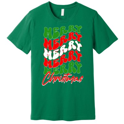 Retro Style Merry Christmas Premium T-Shirt