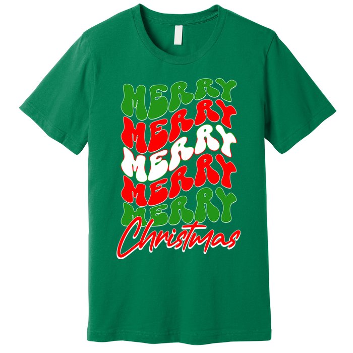 Retro Style Merry Christmas Premium T-Shirt