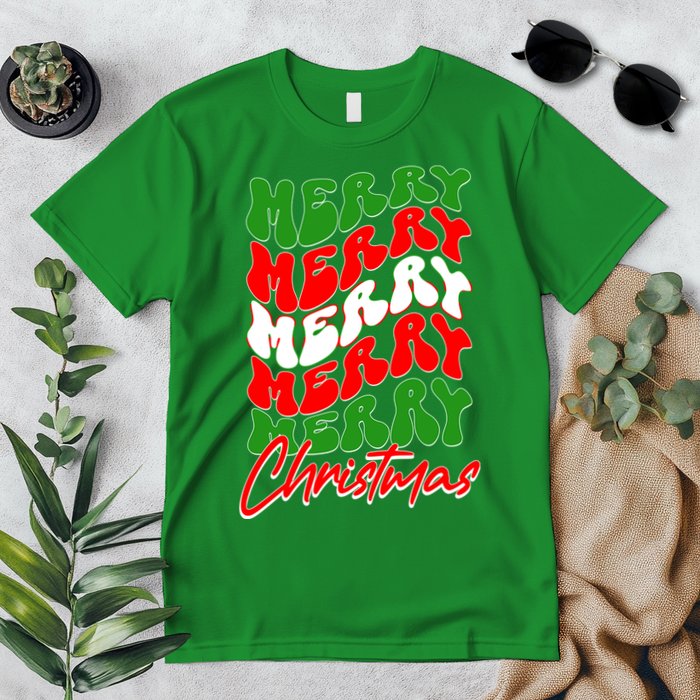 Retro Style Merry Christmas Premium T-Shirt
