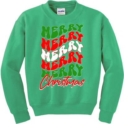 Retro Style Merry Christmas Kids Sweatshirt