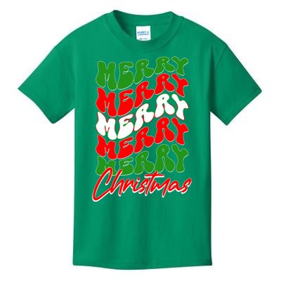 Retro Style Merry Christmas Kids T-Shirt