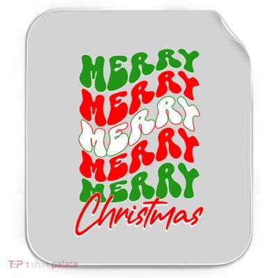 Retro Style Merry Christmas Permanent Decal Sticker