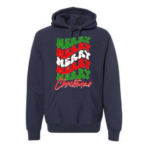 Retro Style Merry Christmas Premium Hoodie