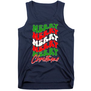 Retro Style Merry Christmas Tank Top