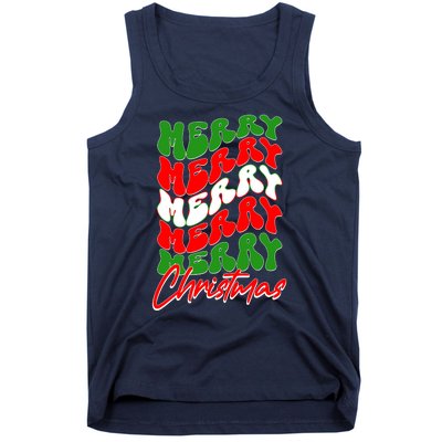 Retro Style Merry Christmas Tank Top