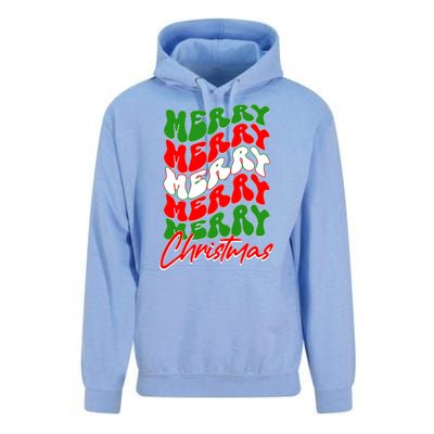 Retro Style Merry Christmas Unisex Surf Hoodie