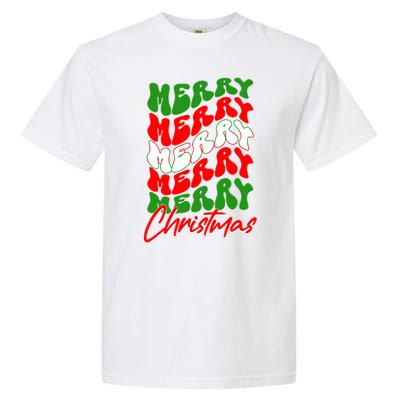 Retro Style Merry Christmas Garment-Dyed Heavyweight T-Shirt