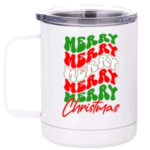 Retro Style Merry Christmas 12 oz Stainless Steel Tumbler Cup