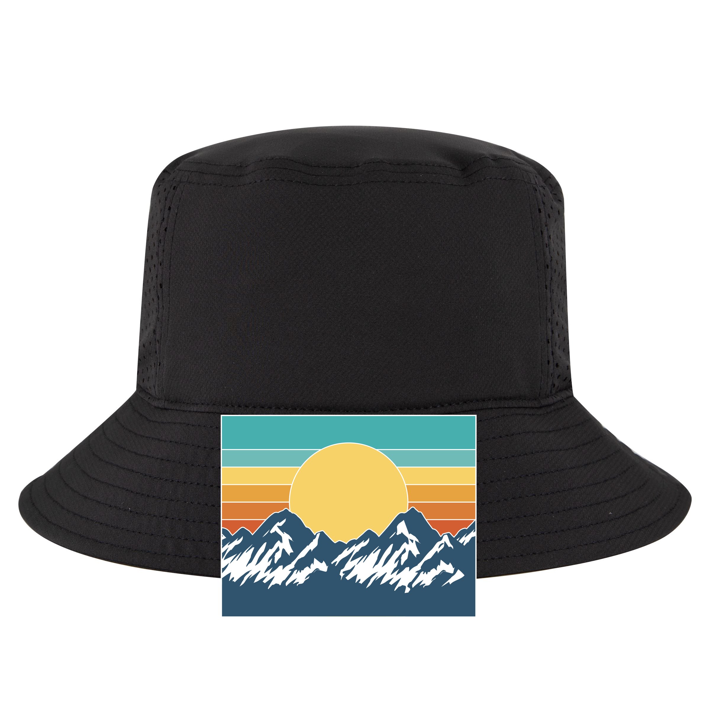 Retro Sunset Mountain Nature Impact Tech Backpack