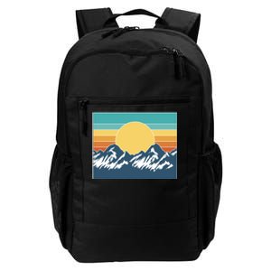 Retro Sunset Mountain Nature Daily Commute Backpack