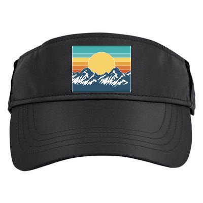 Retro Sunset Mountain Nature Adult Drive Performance Visor