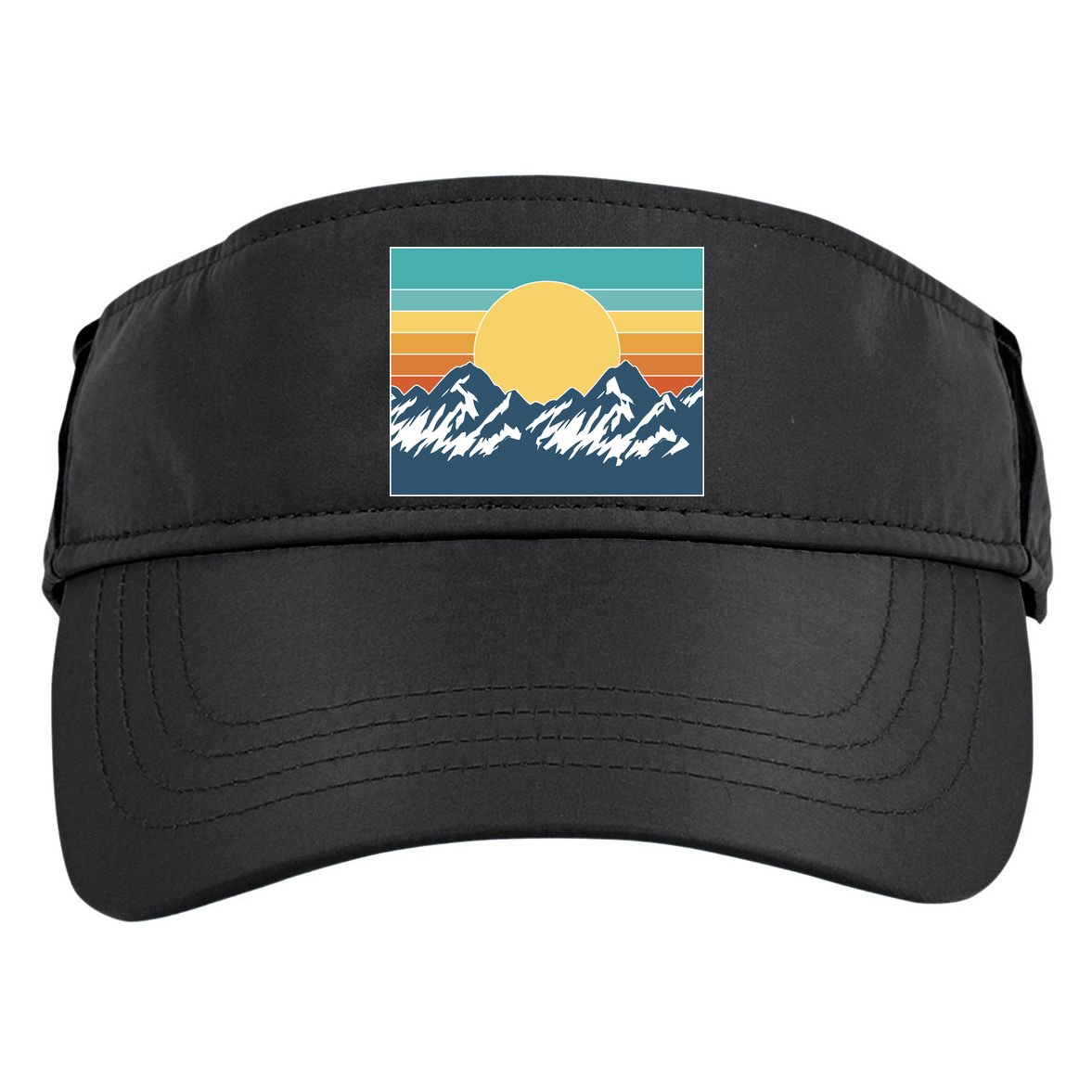 Retro Sunset Mountain Nature Adult Drive Performance Visor
