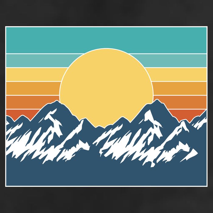 Retro Sunset Mountain Nature Adult Drive Performance Visor