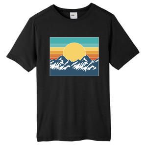 Retro Sunset Mountain Nature Tall Fusion ChromaSoft Performance T-Shirt