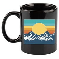 Retro Sunset Mountain Nature 11oz C Handle Ceramic Mug