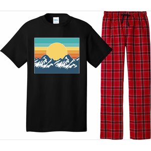 Retro Sunset Mountain Nature Pajama Set